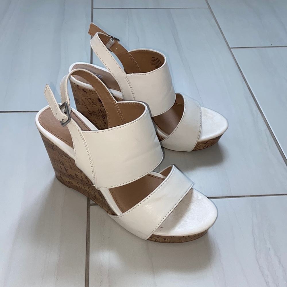 SOLD apt. 9 cork wedge heel sandals